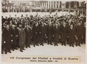 "المؤتمر الثامن لمشوهي الحرب ومعقوهم - روما ، يناير 1933 - 11" (صورة b / w) بواسطة رومولو ديل بابا