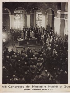 "المؤتمر الثامن لمشوهي الحرب ومعقوهم - روما ، يناير 1933 - 11" (صورة b / w) بواسطة رومولو ديل بابا