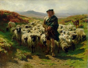 The Highland Shepherd ، 1859 بواسطة بينك بونور