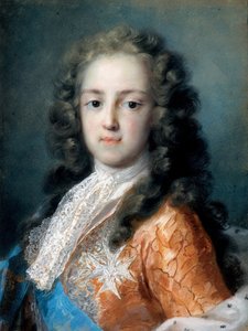 لويس الخامس عشر ملك فرنسا (1710-1774) في دور دوفين - رسم روزالبا جيوفانا كاريرا (1657-1757) - 1720-1721 - باستيل على الورق - 50،5x38،5 - مجموعات فنون ولاية دريسدن بواسطة روزالبا جيوفانا كاريرا