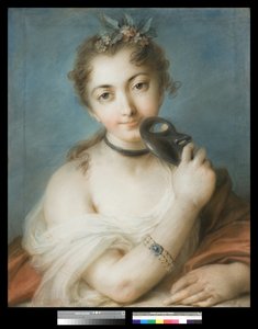 صورة لامرأة مع قناع ، 1720-1720