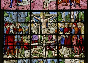 Window depicting the martyrdom of St Denis, detail of 2921672 بواسطة مدرسة روان