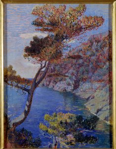 عرض على بورتوفينو ، إيطاليا لوحة لروبالدو ميريلو (1872-1922) خافت 60x46 سم جينات ، Galleria d'Arte Moderna ، الجرد 0048