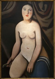أمام المرآة. لوحة لرودولف كريمليكا (1886-1932) ، زيت على قماش
