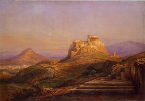 منظر للأكروبوليس من Pnyx ، 1863 بواسطة رودولف مولر
