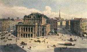 دار الأوبرا في فيينا ، c.1869