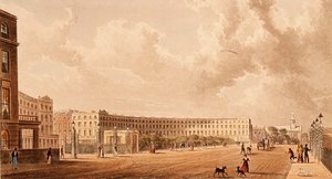 The Crescent، Portland Place، aquatint نُشرت عام 1822
