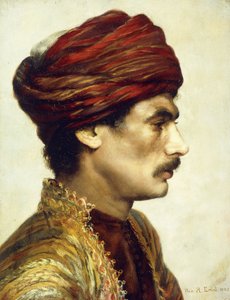 صورة شخصية لرجل في عمامة حمراء ، 1882
