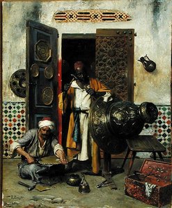 عامل المعادن ، حوالي 1888 (زيت على لوح) بواسطة رودولف إرنست