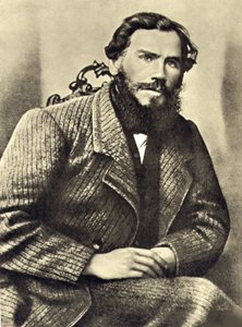 صورة ذاتية ليون تولستوي (1828-1910) في Iasnaia Poliana (روسيا). التصوير بواسطة مصور روسي