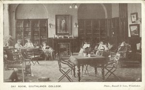 غرفة نهارية ، كلية ساوثلاندز ، روهامبتون ، لندن (b / w photo) بواسطة مصور روسي