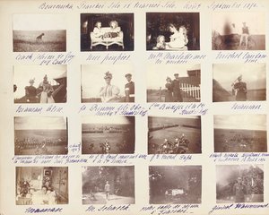 العائلة الإمبراطورية الروسية ، صفحة من ألبوم للصور ، حوالي 1897-99 (صورة بالأبيض والأسود) (انظر أيضًا 487673-80) بواسطة مصور روسي