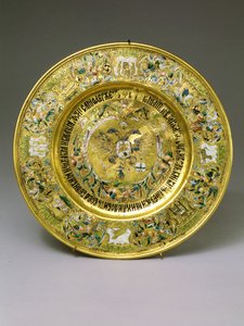 لوحة مملوكة للقيصر أليكسي ميخائيلوفيتش رومانوف (1629-1676) c.1675 (الذهب والمينا) بواسطة المدرسة الروسية