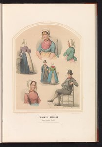 الزي التقليدي لنورد بيفيلاند في زيلاند ، 1857 مقاطعة زيلاند. Noord Beveland (Island) / XVIII (العنوان على الكائن) بواسطة فالنتين بينغ