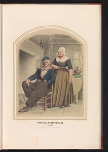 الأزياء التقليدية لفوليندام في شمال هولندا ، 1857 مقاطعة شمال هولندا. Vollendam / XXXV (العنوان على الكائن) بواسطة فالنتين بينغ