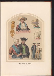 الزي التقليدي لجزيرة زويد بيفيلاند في زيلاند ، 1857 مقاطعة زيلاند. South Beveland / XXXII (العنوان على الكائن) بواسطة فالنتين بينغ