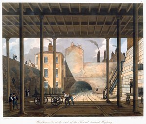 "المستودعات وغيرها في نهاية النفق باتجاه Wapping" ، ليفربول ، 1832-1833 بواسطة SG هيوز