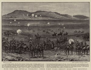 مع 62 Yeomanry الإمبراطوري ، قتالهم الأول ، عشرين ميلا من Kroonstad بواسطة سانت داد