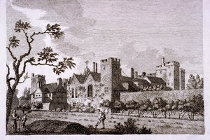 حديقة في قصر لامبيث ، لندن ، 1786. بواسطة اس سبارو