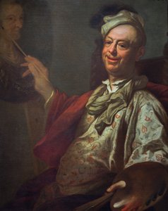صورة ذاتية للفنان على حامله ، حوالي عام 1690 (زيت على قماش) بواسطة سالومون أدلر