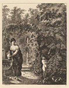 بوتو يزور فتاة في نافورة ، 1771. بواسطة سالومون جيسنر