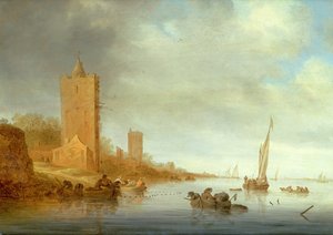 صورة غير معروفة بواسطة Salomon van Ruisdael أو Ruysdael