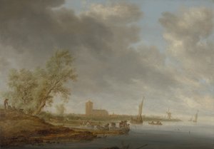 منظر طبيعي للنهر مع إطلالة على Naarden