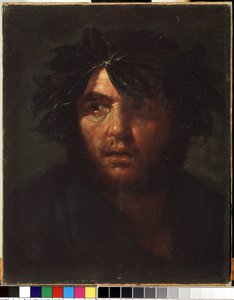 "" صورة لرجل مع إكليل من الغار "" لوحة لسلفاتور (سالفاتور) روزا (1615-1673) متحف ستيت إم سيورليونيس للفنون ، كاوناس بواسطة سلفاتور روزا