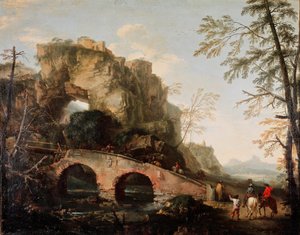 الجسر يكسر لوحة سالفاتور (سالفاتور) روزا (1615-1673) 1640 تقريبًا. خافت. 106x127 سم فلورنسا ، قصر بيتي ، جاليريا بالاتينا بواسطة سلفاتور روزا