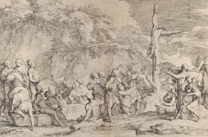 صلب Polycrates الطاغية بعد أسره من قبل الفرس ، كاليفورنيا. 1662. بواسطة سلفاتور روزا
