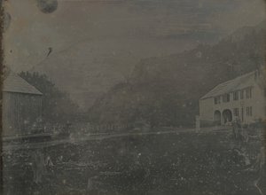 بيت بلا عنوان وحظيرة ، 1841. بواسطة صموئيل بيميس