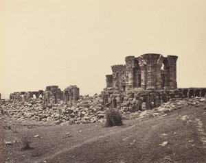 أطلال Martand من الجنوب الشرقي ، ج. 1870. بواسطة صموئيل بورن