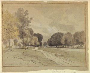 رسم، الشارع الرئيسي، إيست هامبتون، لونغ آيلاند، 11 أغسطس 1880 بواسطة صموئيل كولمان