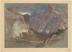 Half Dome and Royal Arches ، Yosemite ، من Glacier Point (w - c & gouache على ورق رمادي) بواسطة صموئيل كولمان