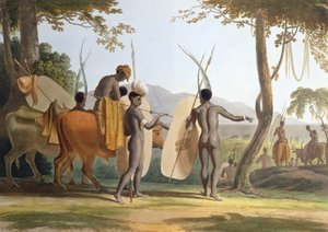 في مارس ، اللوحة 5 من "المناظر الطبيعية والحيوانات الأفريقية" ، نقشها الفنان ، 1804 (مائي)