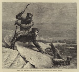 الأختام و Sealskins ، الصيادون يقتلون الأختام في مناطق القطب الشمالي بواسطة صموئيل إدموند والر