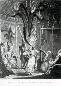 تلميح للسيدات لرعاية رؤوسهن ، نشره Sayer und Bennett (1774-1786) ، 1776 (mezzotint)