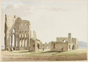 Tynemouth Priory ، نورثمبرلاند (قلم وحبر ومرحاض على ورق)