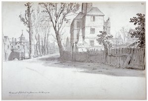 منظر للجزء العلوي من شارع St Marylebone High Street ولندن ، 1772 بواسطة صموئيل هيرونيموس جريم