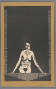 أنثى عارية في النافذة