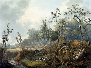 Woodcock Shooting, engraved by H.C. Pyall بواسطة صموئيل جون إغبرت (بعد) جونز