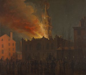 حريق القاعة الماسونية، شارع تشستنات، فيلادلفيا، بنسلفانيا بواسطة صموئيل جونز