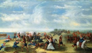 مذبحة حصن ديربورن في 15 أغسطس 1812 بواسطة صموئيل بيج