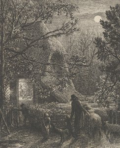عيد الميلاد ، أو طي الخراف الأخير ، 1850. بواسطة صموئيل بالمر