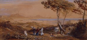 خليج نابولي (ألوان مائية على ورق) بواسطة صموئيل بالمر