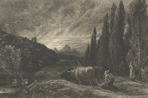 The Early Plowman ، أو The Morning Spread on the Mountains ، قبل عام 1861. بواسطة صموئيل بالمر