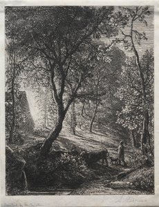 كوخ Herdsmans ، 1850. بواسطة صموئيل بالمر