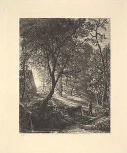 كوخ Herdsmans ، أو الغروب ، 1880. بواسطة صموئيل بالمر