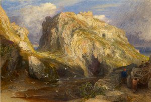 قلعة تينتاجيل: مطر تقترب ، 1848-1849 بواسطة صموئيل بالمر