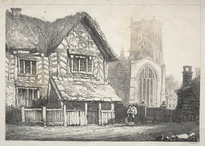 سلسلة من المباني القديمة والبيوت الريفية في شمال إنجلترا: Helmsley ، 1821. بواسطة صموئيل بروت